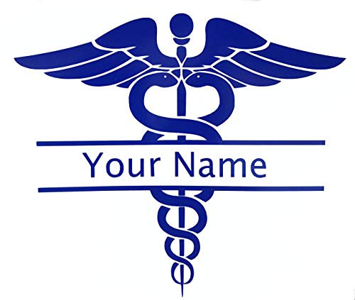 Custom Caduceus Name Nurse Decal - Personalized Nursing RN Bumper Sticker for Walls Tumblers Laptops Car Windows - Nursing Graduation Decal