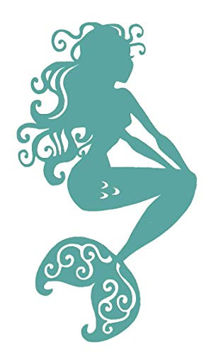 Custom Curly Haired Sea Mermaid Vinyl Decal - Sea Life Bumper Sticker for Tumblers Laptops Car Windows - Personalized Pick Your Size and Color