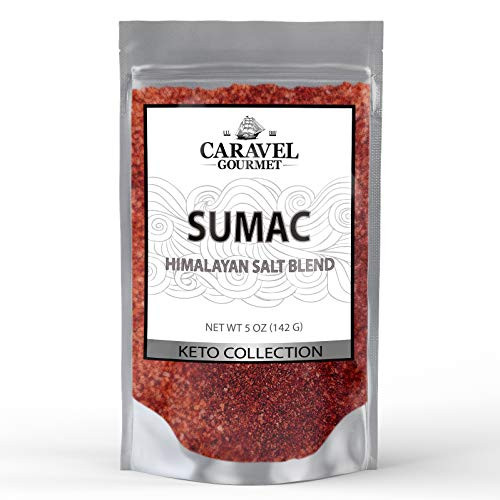 Sumac Himalayan Pink Salt Blend - 5 Ounce Resealable Pouch - Keto Collection by Caravel Gourmet