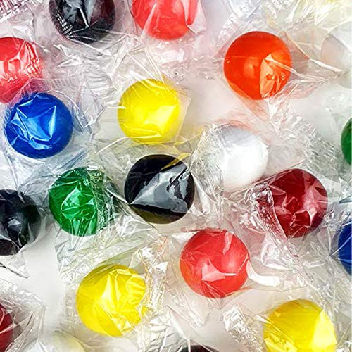 Gumballs in Individual Wrap - 0.88 Inch Large Gumballs - 22 mm Kids Gum - 12 Oz Packaged Gumballs - Assorted Gum Balls for Kids - Colorful Gumballs - Bubble Gum Balls