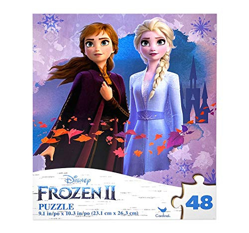 Disney Frozen 2 Puzzles in Box - Princess Elsa  and  Anna Pack of 1  48 Pieces