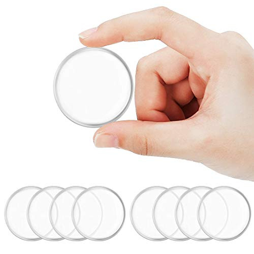9 PCS Door Stopper Wall Protector Reusable Silicone Door Knob Protector Wall Shield  and  Silencer for Door Handle - Self Adhesive Door Bumper Rubber Door Stop  Clear