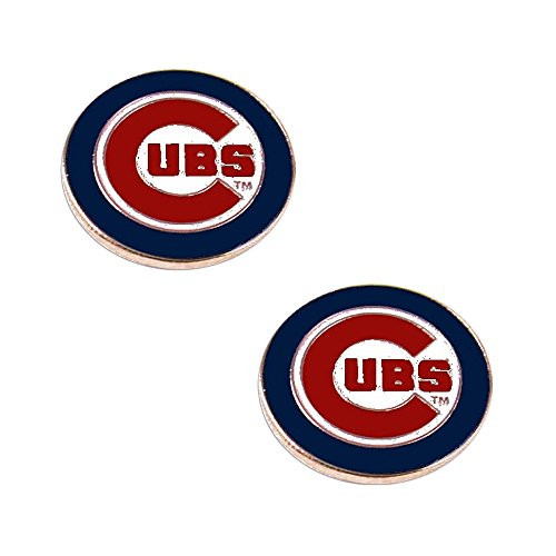 aminco Chicago Cubs Post Stud Logo Earring Set MLB Charm aminco Chicago Cubs Post Stud Logo Earring Set MLB Charm
