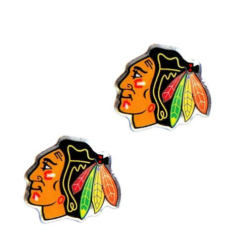 Aminco International Chicago Blackhawks Post Stud Logo Earring Set NHL Charm Aminco International Chicago Blackhawks Post Stud Logo Earring Set NHL Charm