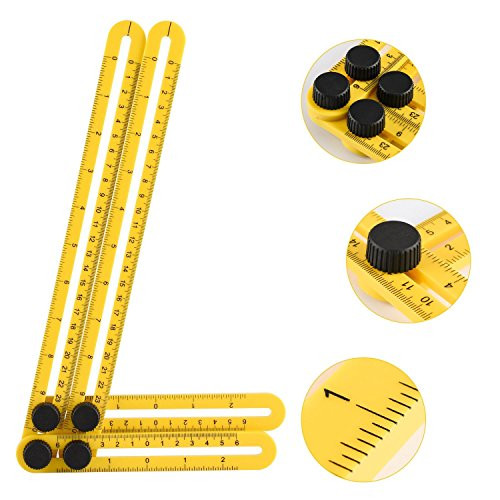 Angle Ruler, Angle Measurement Tool, Hoey Template Tool Multi-Angle Measuring Ruler General Tools for Handymen, Builders, Weekend Warriors, Craftsmen, Carpenter and DIY-ers