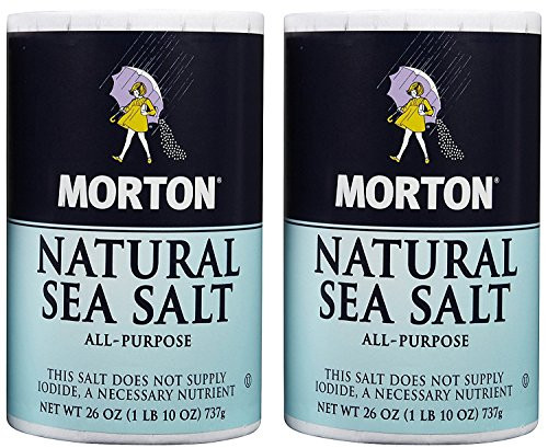 Morton Salt Natural Sea Salt - 26 oz - 2 Pac