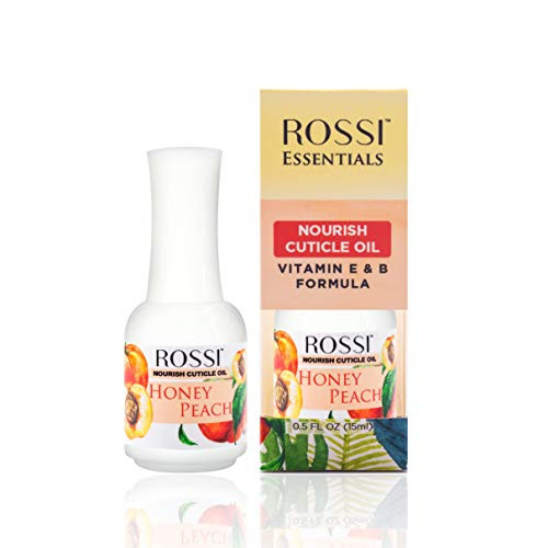 ROSSI Nail  and  Cuticle Oil Cuticle Skin Care Nail Moisturizer 15ml 0.5 oz Cuticle Nourishing Oil - Fresh Lemonade Strawberry Margarita Honey Peach  Honey Peach