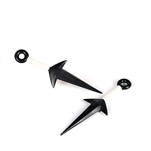 BMARLF Ninja Cosplay Small Kunai Set 2 Pieces Props White Handle Plastic Toy Ninja Themed Costume