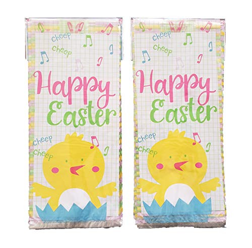 Easter Themed Loot Treat Bags - Happy Easter Chick Pattern - 50 Pack  chick