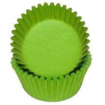 Lime Green Mini Baking Liners - Cupcake Liners - 100 Count