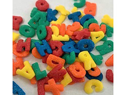 Oasis Supply Edible Letters and Numbers Sprinkles Shaped Cake Decorating Quins  Letter Sprinkles 8 ounces
