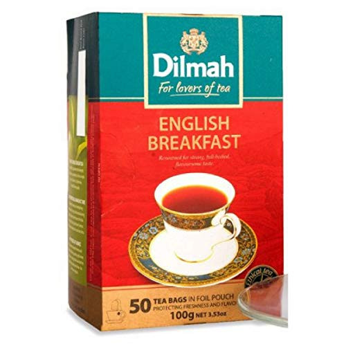 Dilmah English Breakfast Tea - Pure Ceylon Black Tea Box Sri Lanka Dilmah Tea Bags - 50 Tea Bags 100g 3.53 oz Dilmah English Breakfast Tea - Pure Ceylon Black Tea Box Sri Lanka Dilmah Tea Bags - 50 Tea Bags 100g 3.53 oz