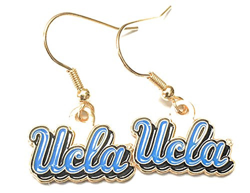 aminco womens NCAA UCLA Bruins  inchUCLA inch Logo Dangler Earrings Silver 2-inches