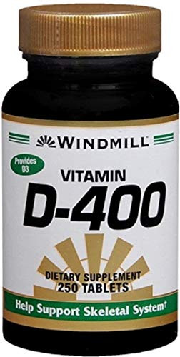 VIT D TABS 400IU WMILL 250