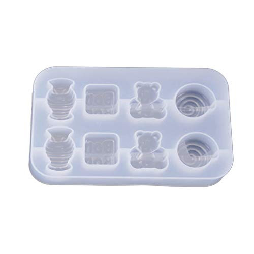 Resin Casting Molds Crystal Epoxy Resin Mold Bear Candy Pendant Casting Silicone Mould DIY Crafts Silicone Jewelry Molds Tools Epoxy Resin Casting Art Molds