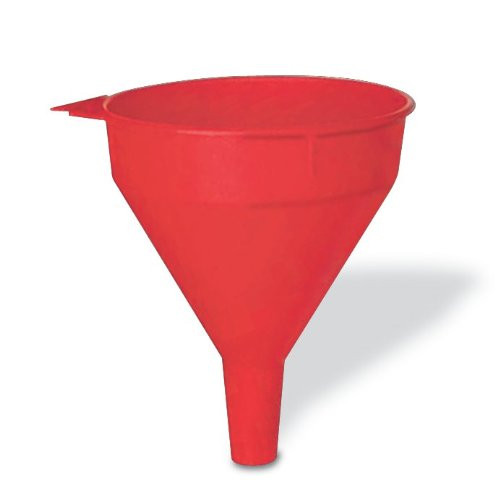 WirthCo 32001 Funnel King Red Polyethylene Safety Funnel - 2 Quart Capacity