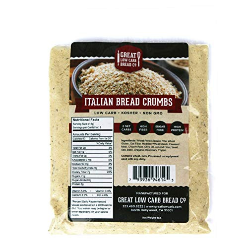 Great Low Carb Bread Company Italian Bread Crumbs 4 oz Pouch
