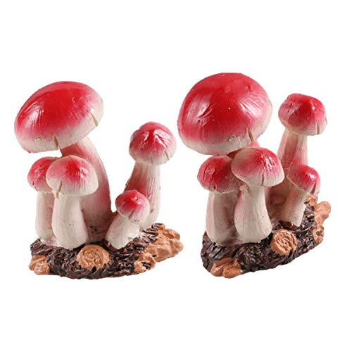 Cabilock 2 Pcs Mini Resin Mushroom Fairy Garden Miniatures Decor Mushroom Bonsai Ornaments DIY Micro Landscape Dollhouse Decoration Cabilock 2 Pcs Mini Resin Mushroom Fairy Garden Miniatures Decor Mushroom Bonsai Ornaments DIY Micro Landscape Dollhouse Decoration