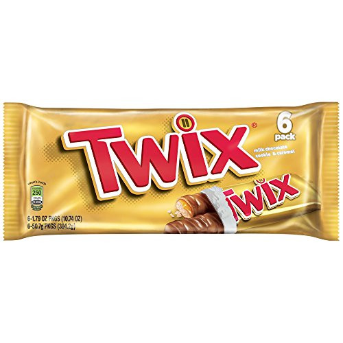 Twix Caramel Cookie Chocolate Candy Bar Singles 6 ct 10.74 oz