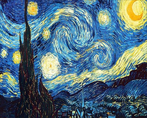 DIY 5D Full Diamond Painting by Number Kits Crystal Rhinestone Diamond Embroidery Paintings Pictures Arts Craft for Home Wall Decor (Starry Sky,Frame Excluded)