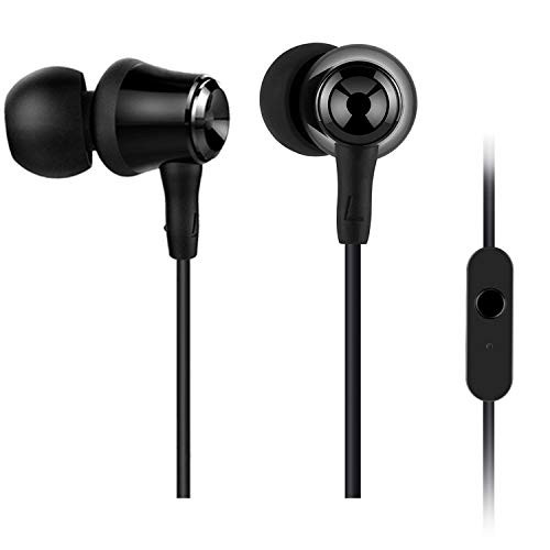 Wired Headphones, Earbud Headphones with Remote and Microphone, In Ear Earphone Stereo Sound Noise Isolating Earbuds for Android Smartphones, Laptops, Gaming, Fits All 3.5mm Interface Device