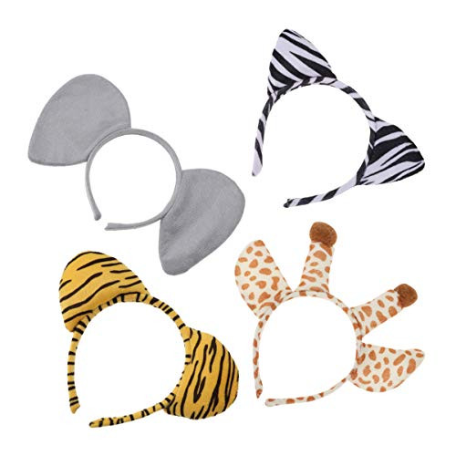 Minkissy 4pcs Animal Ear Headbands Animals Hairbands Cosplay Hair Hoop for Birthday Party Christmas Halloween Costume Minkissy 4pcs Animal Ear Headbands Animals Hairbands Cosplay Hair Hoop for Birthday Party Christmas Halloween Costume