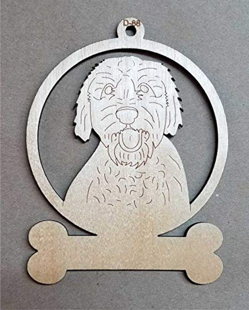 Goldendoodle Dog Wooden Christmas Ornament Customizable or Personalized