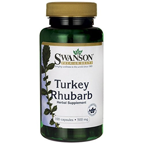 Swanson Turkey Rhubarb 500 Milligrams 100 Capsules