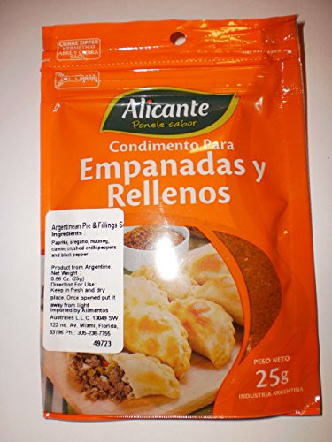 Alicante Especias y Condimentos  Condimento para Empanadas 25 gr.  - PACK of 2.