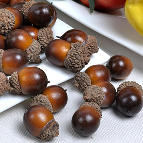 Gresorth 50pcs Artificial Lifelike Simulation Small Acorn Set Decoration Fake Fruit Home House Kitchen Decor Gresorth 50pcs Artificial Lifelike Simulation Small Acorn Set Decoration Fake Fruit Home House Kitchen Decor