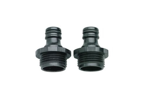 Orbit 2 Pack  4 Total Pieces  Plastic Male Thread Faucet and Hose Quick Connect Adapter - 2 Pack