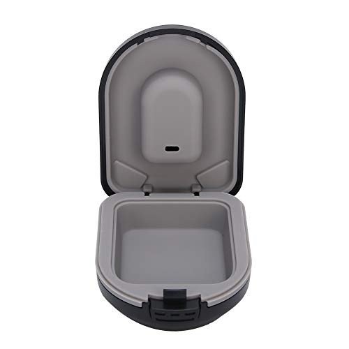 ????? ?????? Sturdy Pratical Hearing Aid Case Black Hearing Aid Storage Box for Behind?The?Ear Hearing Aid Drop Resistance Store Hearing Aids Hearing Aid Storage