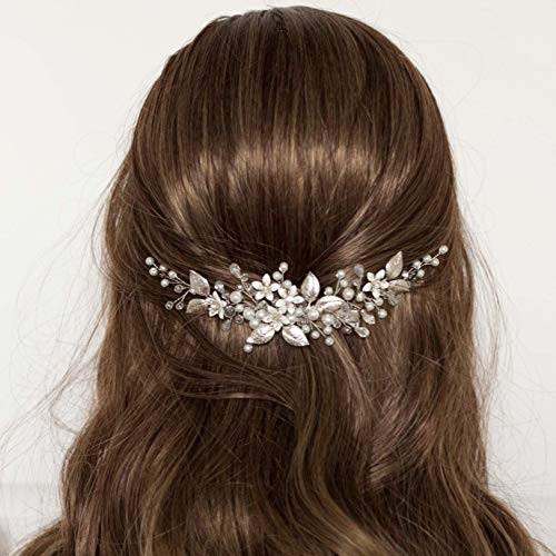 Unicra Flower Bride Wedding Hair Vine Bridal Leaf Hair Piece Rhinestone Headband Crystal Hair Accessories for Women and Girls Silver Unicra Flower Bride Wedding Hair Vine Bridal Leaf Hair Piece Rhinestone Headband Crystal Hair Accessories for Women and Girls Silver