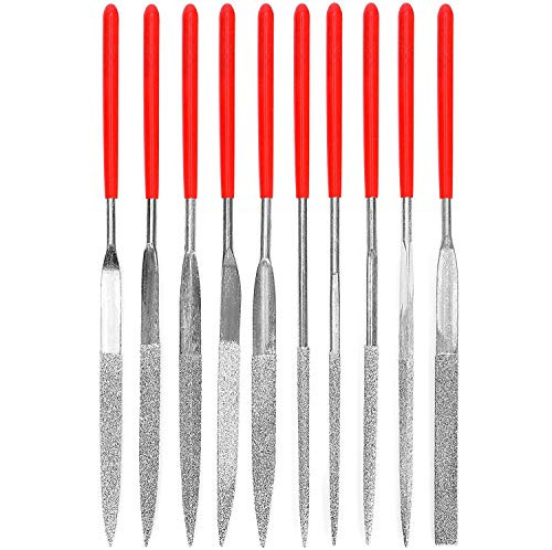 10-Piece Mini Diamond Needle File Set Diamond Needle File Set with 150 Grit