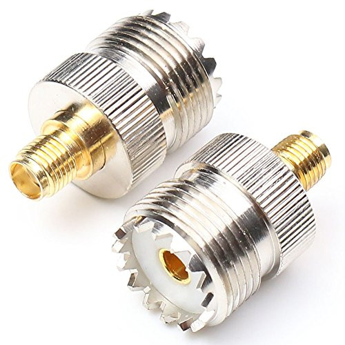 2pcs RF coaxial coax adapter SMA female to UHF female SO-239 SO-239 Antenna Cable Connector