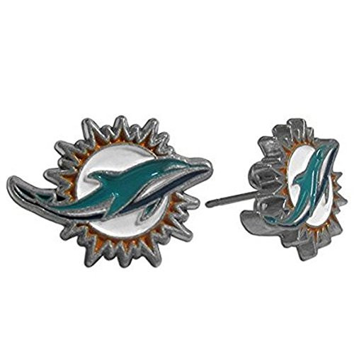 NFL Officially Licensed Logo Stud Earrings  Miami Dolphins