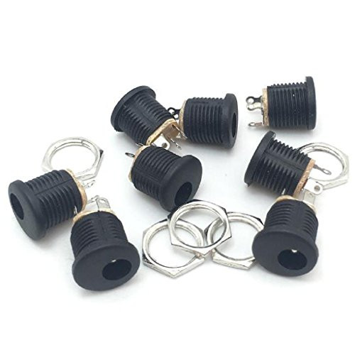 50Pcs DC-022 DC Power Jack Socket Female 5.5x2.1mm DC Connector Adapter Panel Mounting DC022 with Nut