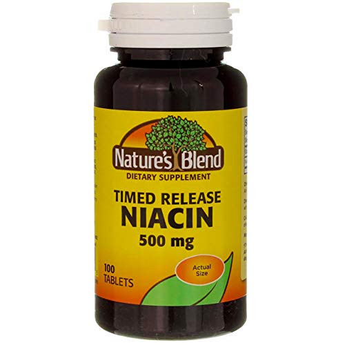 Natures Blend Niacin Timed Release 500 mg 500 mg 100 Tabs