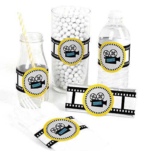 Movie - DIY Party Supplies - Hollywood Party DIY Wrapper Favors & Decorations - Set of 15 Movie - DIY Party Supplies - Hollywood Party DIY Wrapper Favors & Decorations - Set of 15