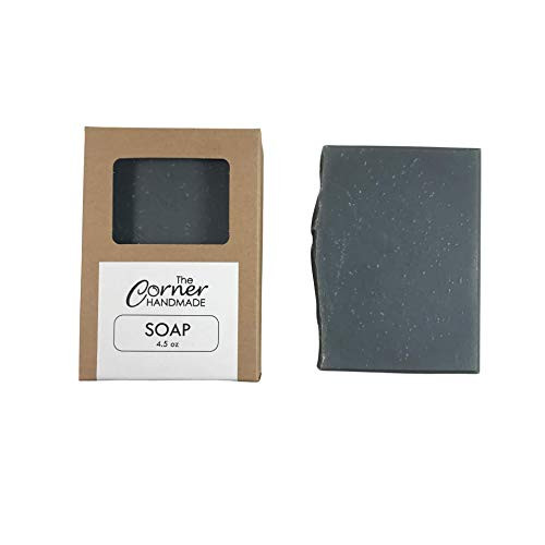 Leather Soap for Men Charcoal Soap Bar made with Kaolin Clay Cold Process Wellness Gift for Biker