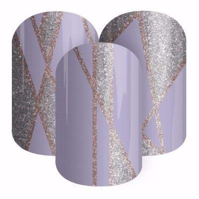 Pearl Mist - Jamberry Nail Wraps - Full Sheet - Sparkle Lines on Light Purple