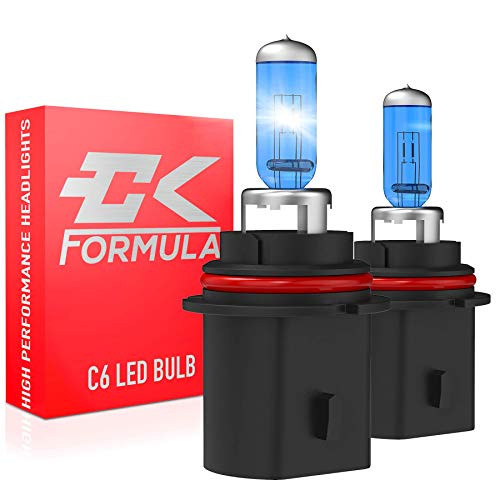 CK Formula 9007 Halogen Headlight Bulb HB5 Halogen Bulb 5000K 12V 65W 55W Super White 9007 Halogen Headlight Bulb High and Low Automotive Headlight Bulbs Replacement Bulbs for Headlights PX29t Base