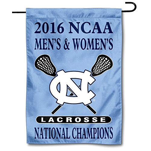 College Flags  and  Banners Co. North Carolina Tar Heels 2016 Mens and Womens Lacrosse Champs Garden Flag
