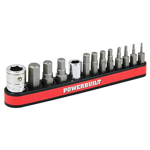 Powerbuilt 13 Piece Metric Hex Screwdriver Bit Set with Magnetic Bit Holder