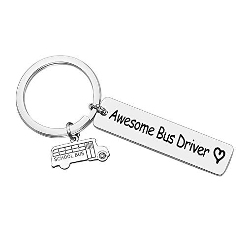 Bus Driver Keychain Appreciation Gift School Bus Driver Retirement Gifts Awesome Bus Driver Keyring Thank You Gift Back to School Birthday Christmas Thanksgiving Graduation Gift End of the School Year