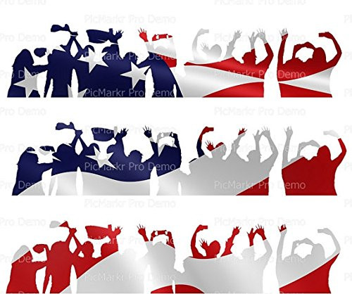Patriotic Graduation - Cake Side Strip - Edible Cake Cupcake Topper - D21575
