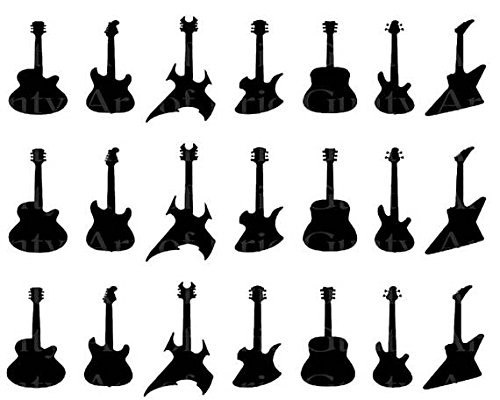 Rock Guitars Music Band Birthday - Cake Side Strip - Edible Cake Cupcake Party Topper - D22929