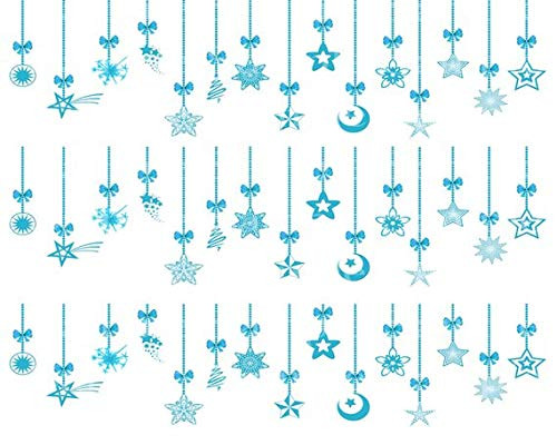 Blue Merry Christmas Ornaments - Side Strip - 2D Edible Cake Party Topper - D24214