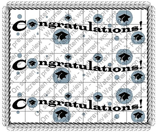 Congratulations Graduation - Cake Side Side Strip - Edible Cake Cupcake Topper - D609