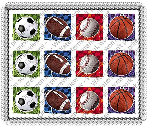 Sports - Cake Side Strip - Edible Cake Cupcake Party Topper - D20023